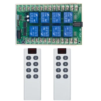 

24V 8 CH Channels 8CH RF Wireless Remote Control Switch Remote Control System receiver transmitter 8CH Relay 24V 315Mhz/433 MHz