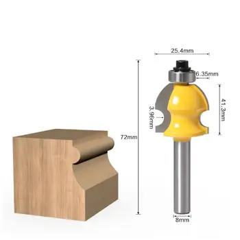 

8mm Milling Cutter Router Bit Architectural Cabinet Line Modeling Cutting Knife 95AA