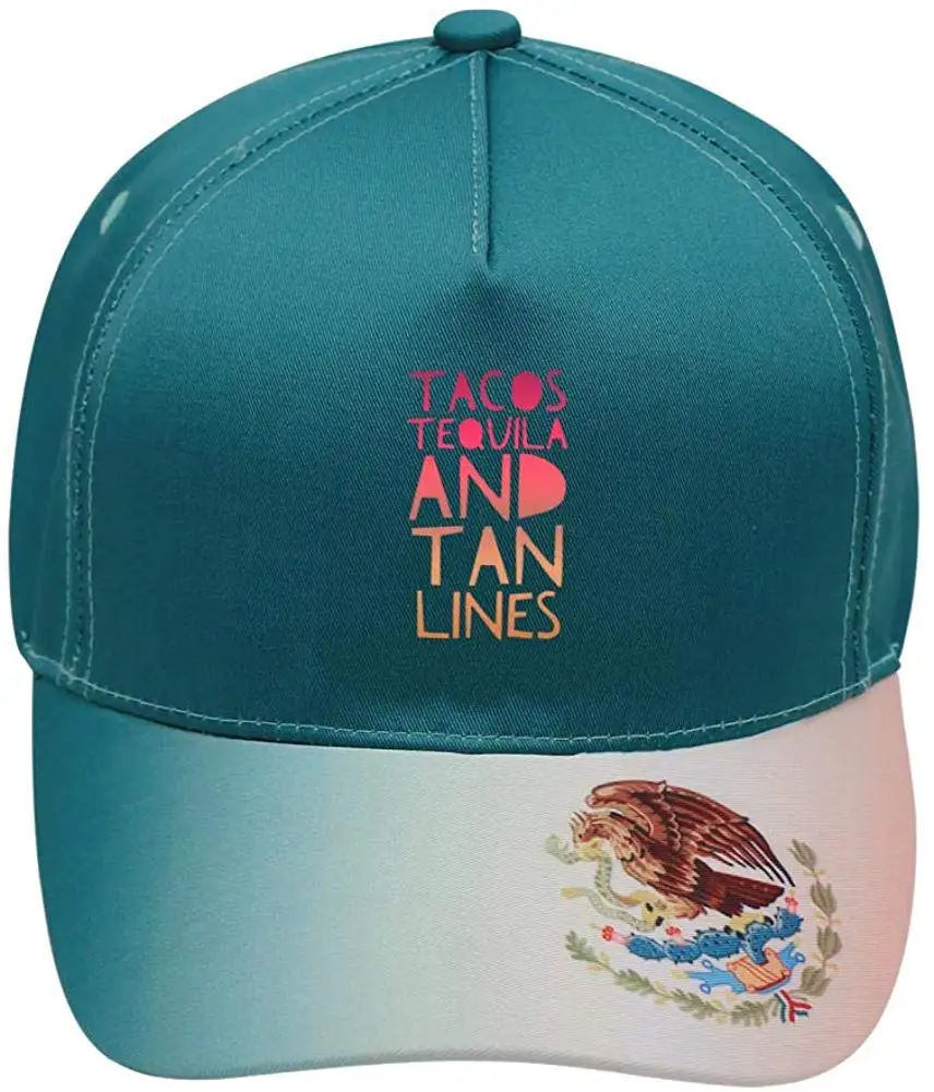 Бейсбольная кепка Tacos с мексиканским флагом, бейсболка для взрослых на открытом воздухе для папы, регулируемая зеленая бейсболка