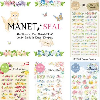 

1pcs/lot Korea Nice Fresh Garden Fairy Tale series DIY Multifunction PVC sticker set Gift seal flakes