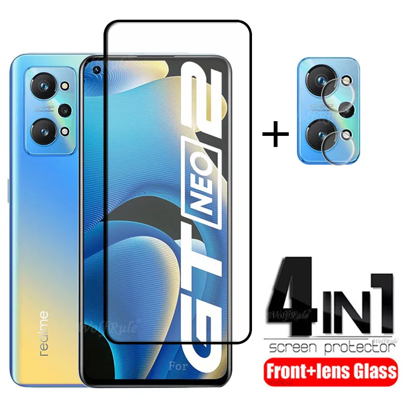 4 In 1 Per Oppo Realme Gt Neo 2 Vetro Per Realme Gt Neo 2 Vetro Hd 9H Pellicola Salvaschermo Per Realme Gt Neo 2 3 Gt 2 Pro Pellicola Per Lenti