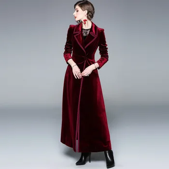 

Yang Mi Velvet Loose Coat Winter Suit Lead Long Sleeve Hidden Discount Self-cultivation A Word Lengthen Fund Windbreaker
