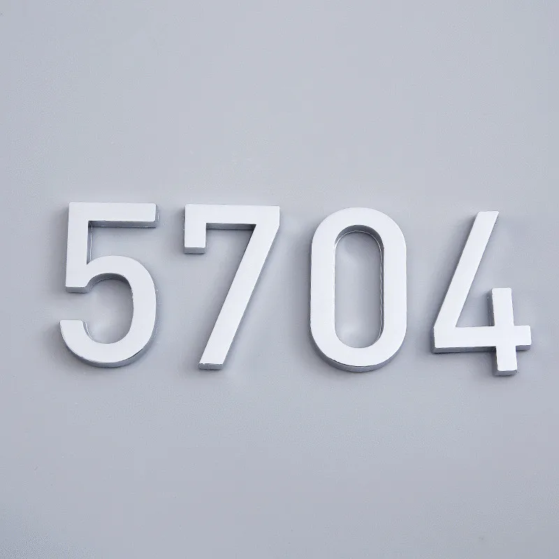 3D 5.5cm Door Number Sign Number Digit Apartment Hotel Office Door Address Street Self Adhesive Stickers Plate Sign
