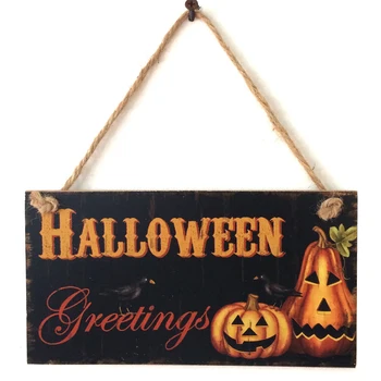 

Wooden Halloween Carnival Night Decorations Hanging Board Halloween Decorative Signs Ideal For Decorating Bars·