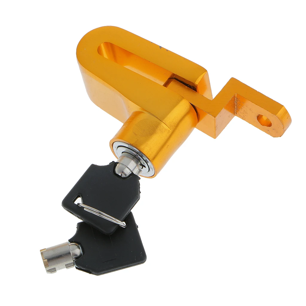 Gold Motorbike Disc Brake Lock Mountain Bike Secrity Kit For Honda 