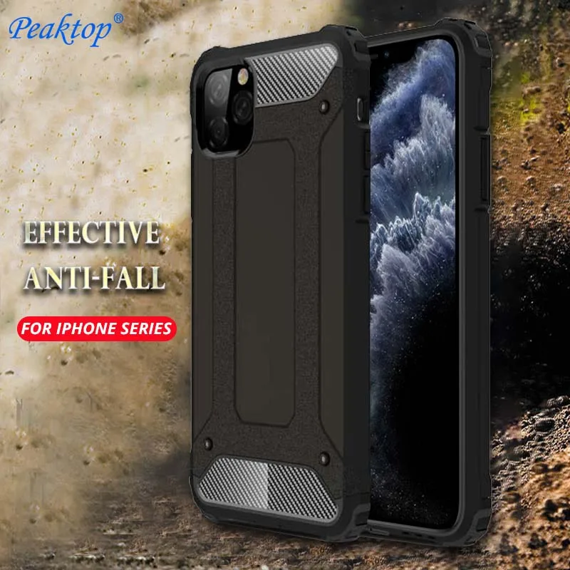 Защитный ударопрочный чехол для iPhone 11 Pro X XR XS Max 7 8 6 Plus 6S 5 5S SE2 SE 2020 гибридный