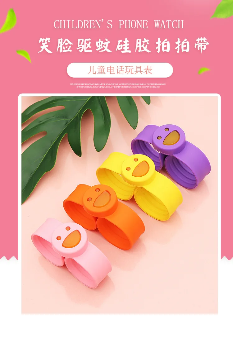 Стиль Smiley репеллент силикагель Slap Snap Band Young STUDENT'S игрушка для детей телефон часы ремешок цвет производители Whol