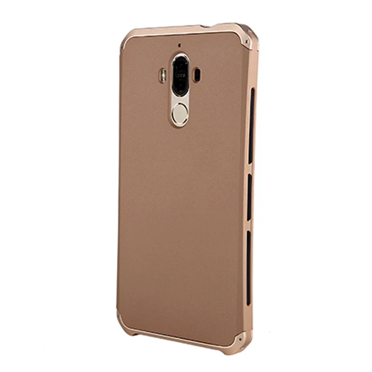 Gold Gold Side Анти-осенняя металлическая рамка пластиковая задняя крышка для Huawei mate 9 mate 9 алюминиевый сплав mate 9 mate 9 мобильный бампер чехол+ подарок - Цвет: Gold Gold Side