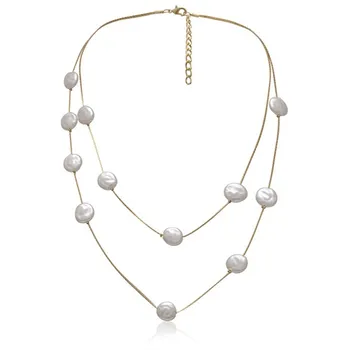 

Bohemian Multilayer Irregular Imitation Pearls Necklace for Woman Charm Jewelry