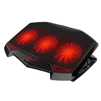 

LED Lighting Adjustable Angle USB Laptop Cooler Fan Cooling Stand Bracket Base