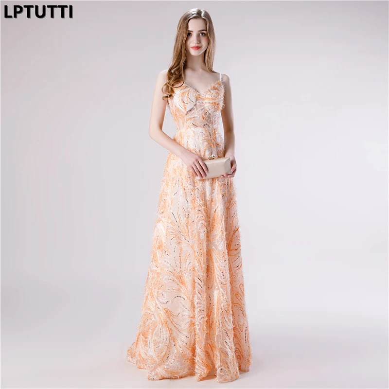 

LPTUTTI Appliques Sequin New For Women Elegant Date Ceremony Party Prom Gown Formal Gala Events Luxury Long Evening Dresses