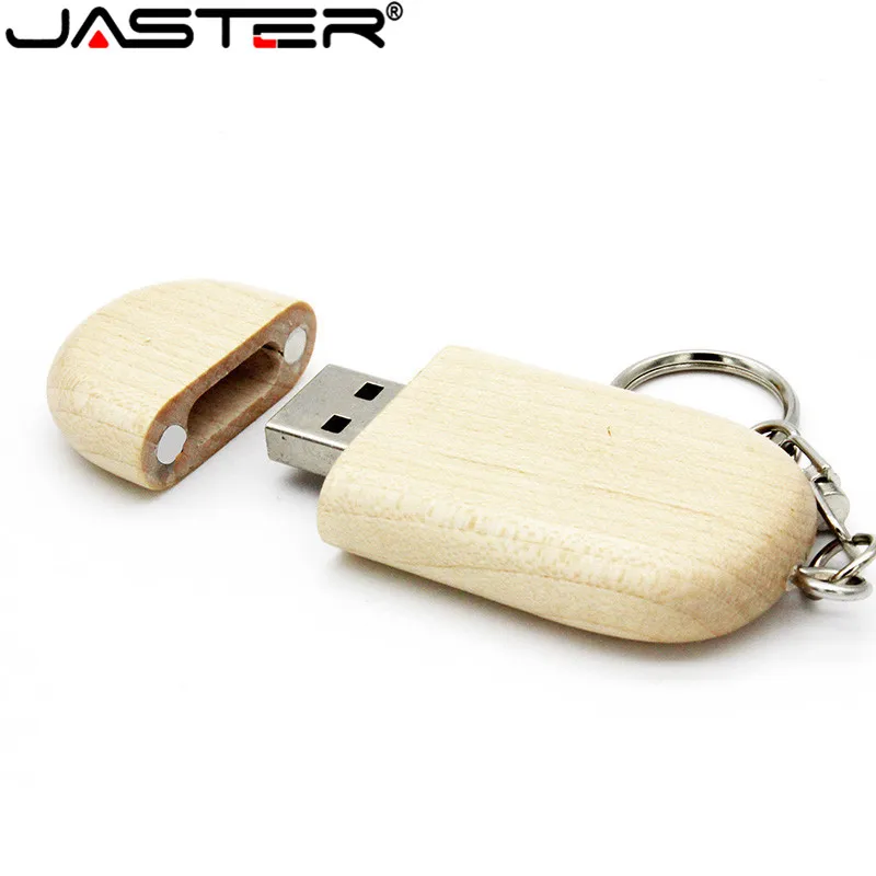 Деревянный креативный флэш накопитель JASTER в подарок с индивидуальным логотипом