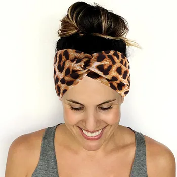 

2020 Bohemian Hairbands Print Headbands For Women Cross Knot Turban Bandage Bandanas Elastic Hair Rope Hair Accessories