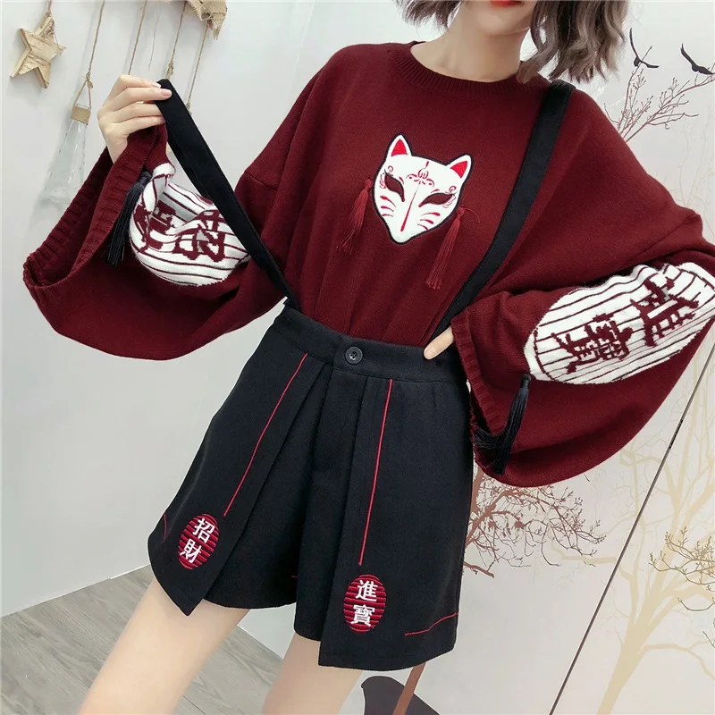 Harajuku Chinese Top Japanese Sweets Ladies Tops And Blouses Preppy Style Chinese Style Clothing Women Clothes 10533