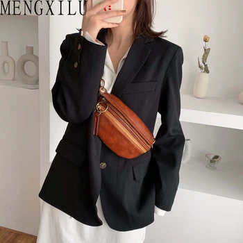 

MENGXILU Fashion Girls Waist Pack Fanny Pack Zipper Purse Chest Belt Bag Adjustable Shoulder Strap Crossbody Bags For Women 2020