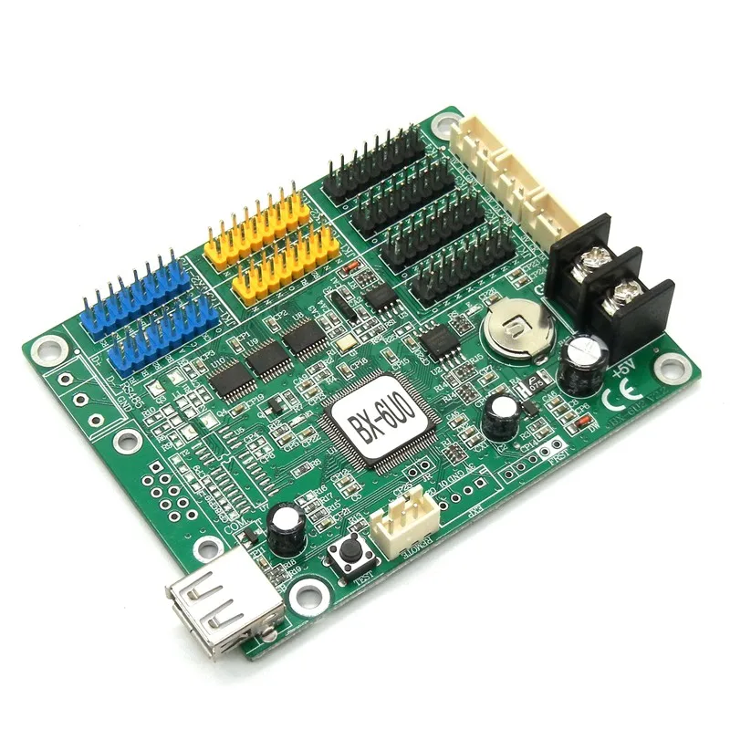 BX-6U0 карта контроля USB 256*64 пикселей асинхронный беспроводной u-диск светодиодный контроллер для одного, двойного, полноцветный P10, p3, p4, p5, p6