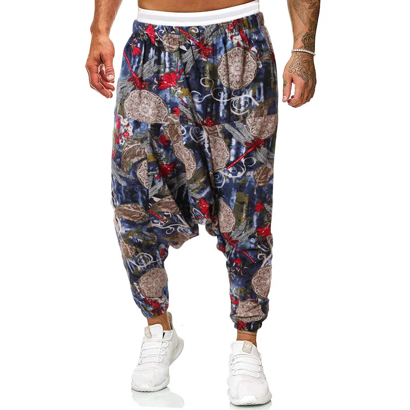 Men Baggy Harem Pants Hip-hop Women Wide Leg Trousers Male Casual Vintage Long Pants