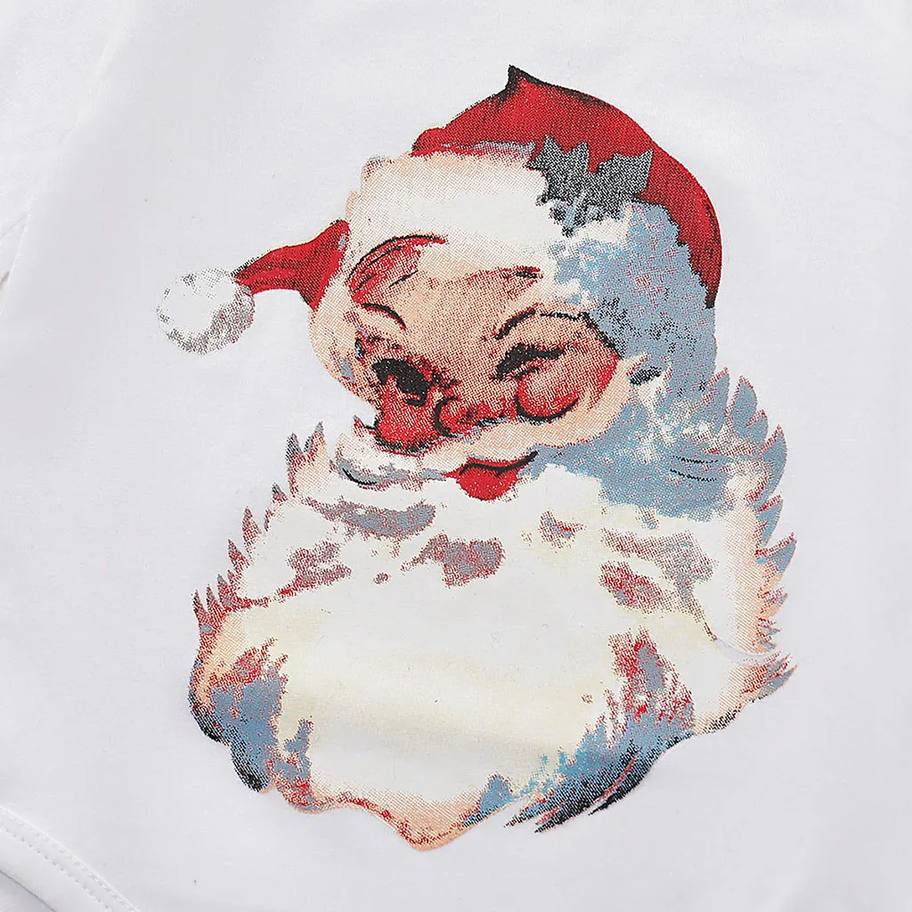 Детский комбинезон с рождественским принтом Санты для маленьких девочек, клетчатые юбки, повязка на голову, наряды, платье с рукавами-крылышками и рисунком Санта-Клауса