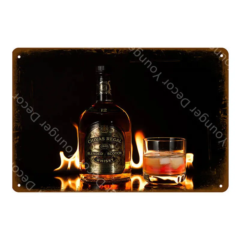 YD6171DI Классический пивной Chivas Regal металлические жестяные вывески винтажные напитки виски декоративный плакат настенный стикер Паб Бар Клуб домашний декор YI-190 - Цвет: YD6171DI