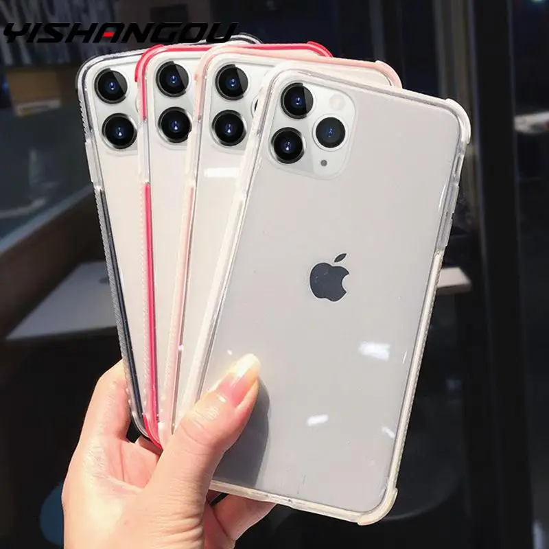 

YISAHNGOU For iPhone 11 Pro Max 2019 XR XS MAX X Shockproof Soft Rubber TPU Case Cover For iPhone 10 8 7 6 6S Plus Coque Fundas