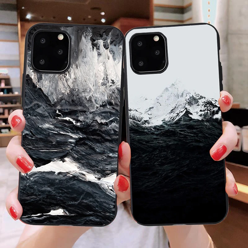 Чехол для Телефона iPhone X XS Max XR Matter Cover Wave Ripple Pattern Чехлы 12 Mini 7 8 6S Plus SE 2020 11 Pro