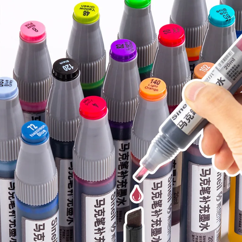 Marker Replenishing Liquid Universal Touch Water Filling Alcohol Oily 24 Color 36 48 60 Ink | Канцтовары для офиса и дома