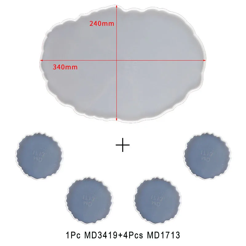 Big Coaster Resin Molds Resin Tray Molds Silicone Resin Mould