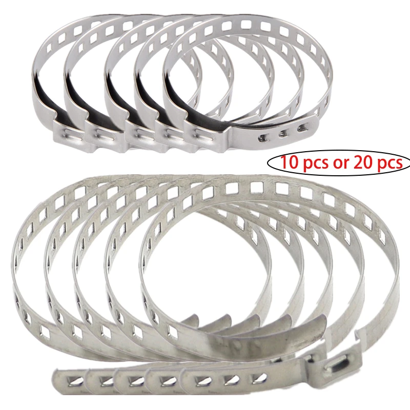 10pcs/20pcs Stainless Steel Drive Shaft Cv Boot Clamp Kit Universal