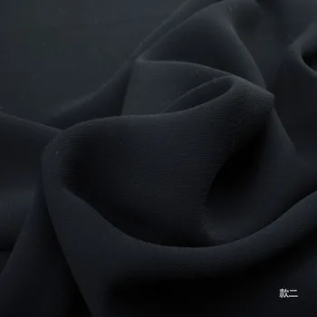 

Black Smooth Soft Breathable Fashion Fabrics Chiffon Stereoscopic Creativity Modern Design Tissus Au Metre Handicrafts Ec50ml