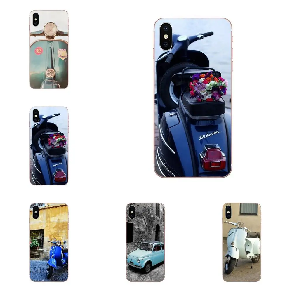 

The Blue Vespa Soft Silicone TPU Transparent Pattern Case Cover For Xiaomi Redmi Note 2 3 3S 4 4A 4X 5 5A 6 6A Pro Plus