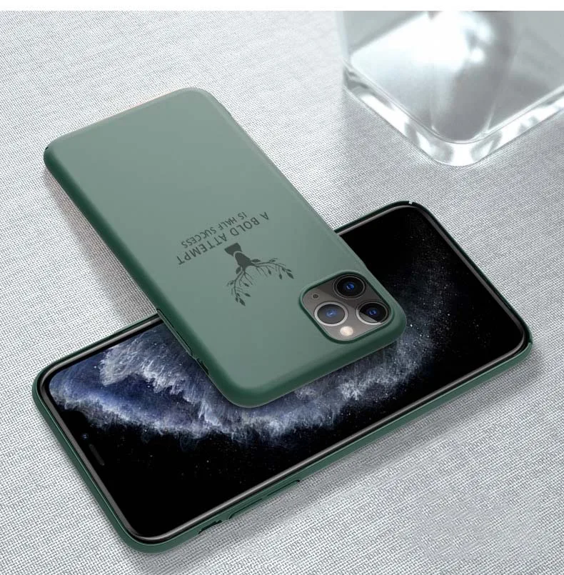 Для iPhone 11 чехол Pro Max Liquid PC жесткий для кожи с головой лося ультра тонкий