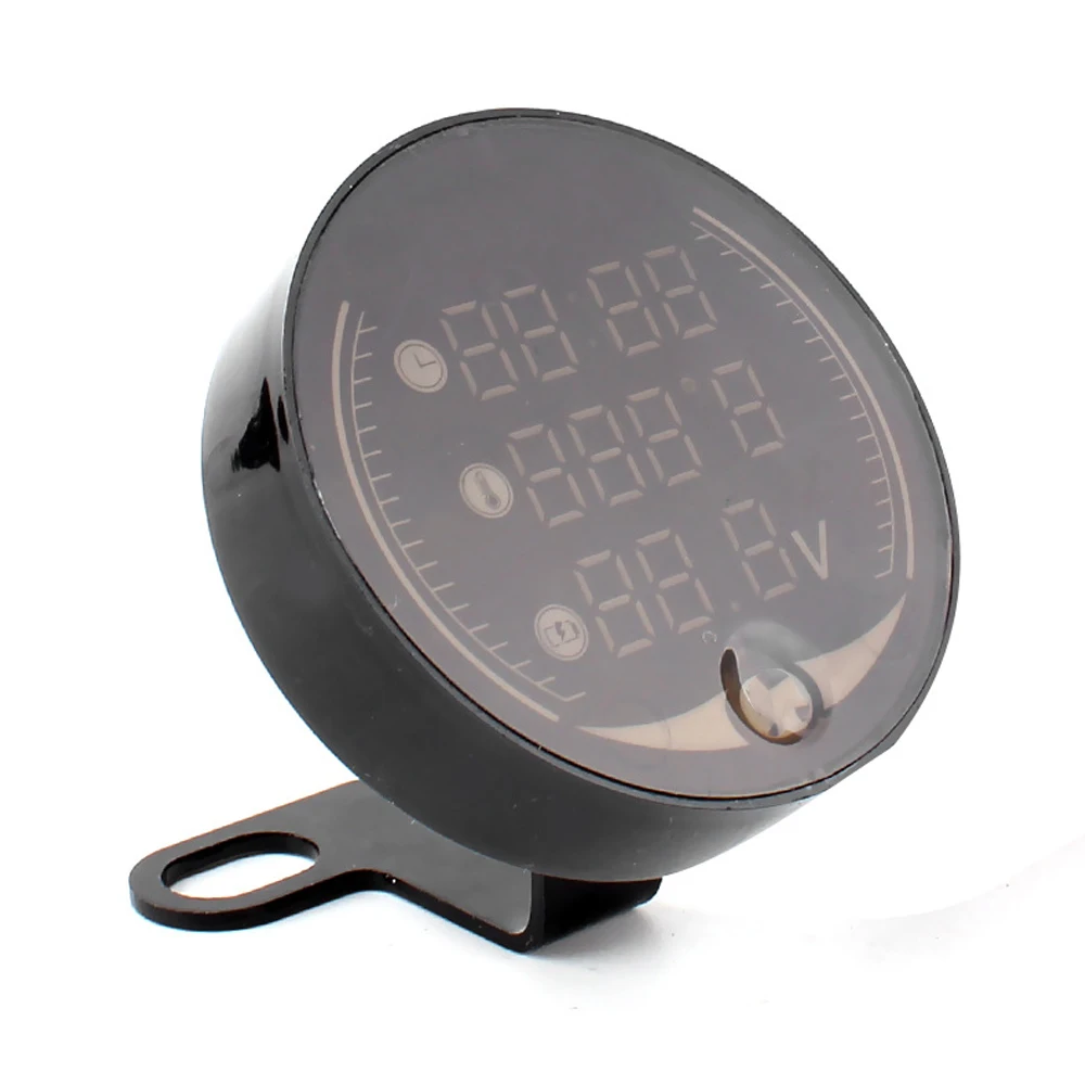

Universal Multi-Function Motorcycle Voltmeter LED Digital Voltmeter Clock Meter Thermometer Display Instrument