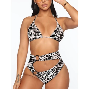 

2020 Sexy High Waist Bikini Swimwear Women Bandage Micro Bikinis Swimsuit Female Leopard Swimming Suit for Woman Bathing Suit