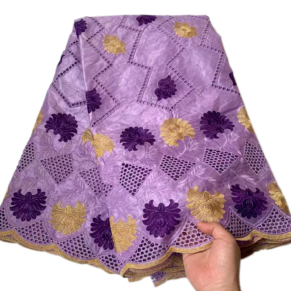 Lilac bazin brode богатая ткань жаккардовая мягкая африканская парча 2020 новый 5 ярдов/лот