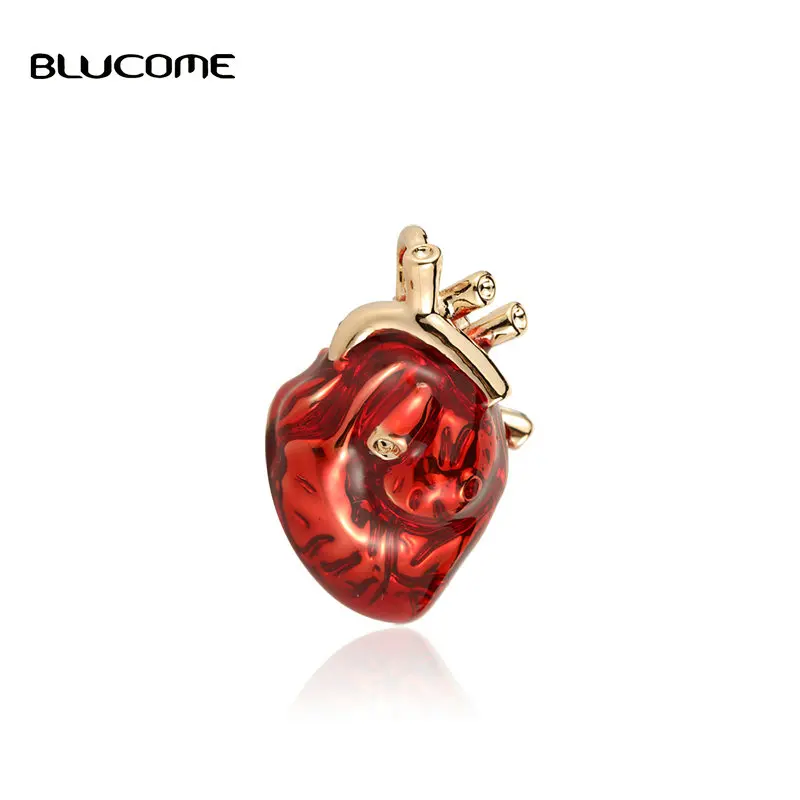 Blucome медицинские Броши с сердечком специальные эмалированные булавки ювелирные изделия для работника доктор аксессуары Униформа Рубашка украшения подарок Joias