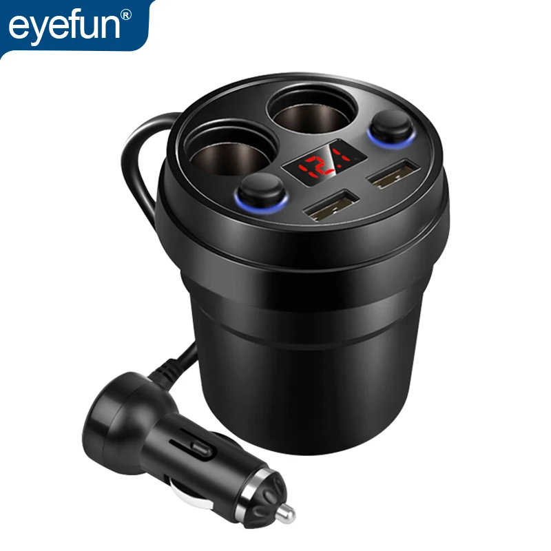 Автомобильное зарядное устройство eyefun автомобильное мобильный телефон два USB