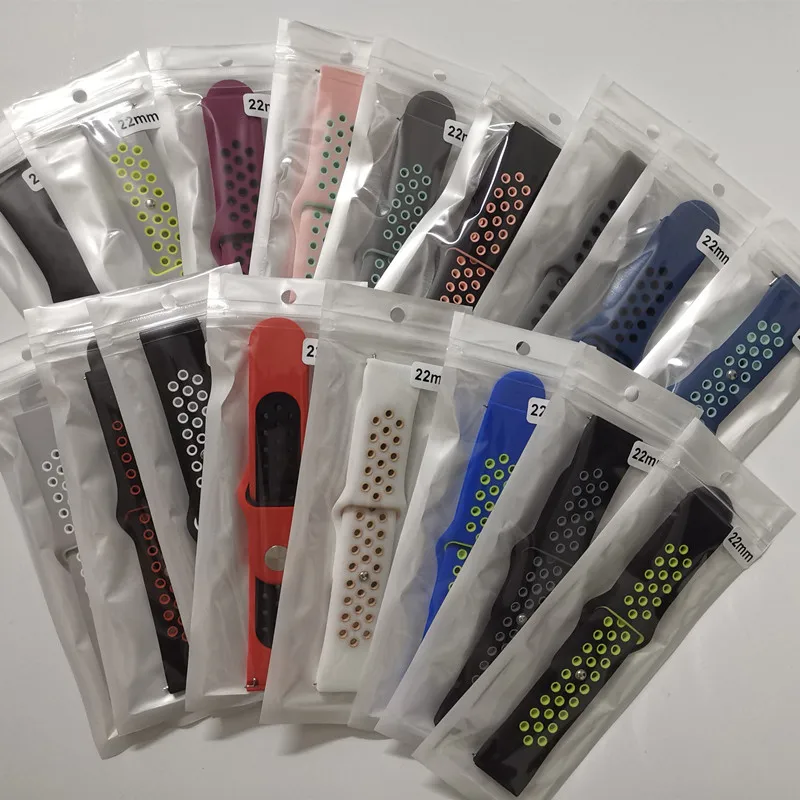 

22MM Silicone Strap Two-Color Strap Quick Disassembly Pin Buckle Food Grade Silicone Made of Environmental Strap for Gear S3