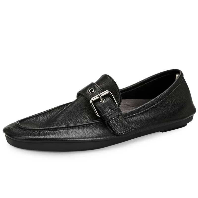 Loafer Shoes Driving Shoes Soft Autumn Spring British Retro Men Shoes All-match Cowhide Business Casual Shoes Mens Dress Shoes
