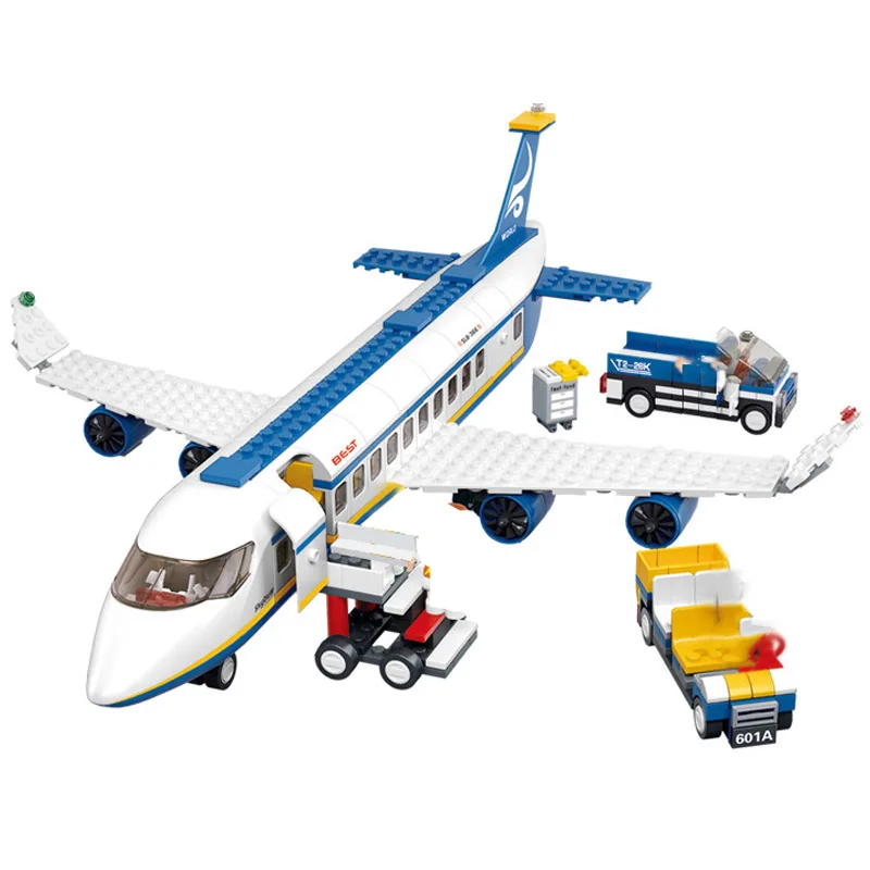 463 шт. строительные блоки аэропорта Воздушный самолет пассажирский блок Avitation мальчик любимые игрушки Сборка DIY Кирпичи игрушки для детей день рождения