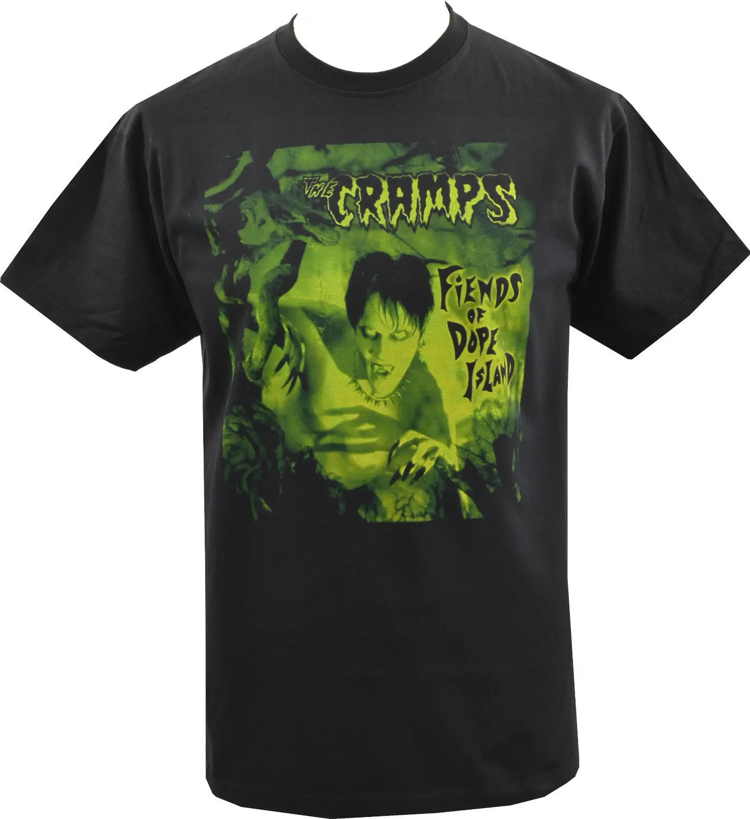 

MENS BLACK T-SHIRT THE CRAMPS ISLAND LUX INTERIOR PSYCHOBILLY GARAGE S-5XL