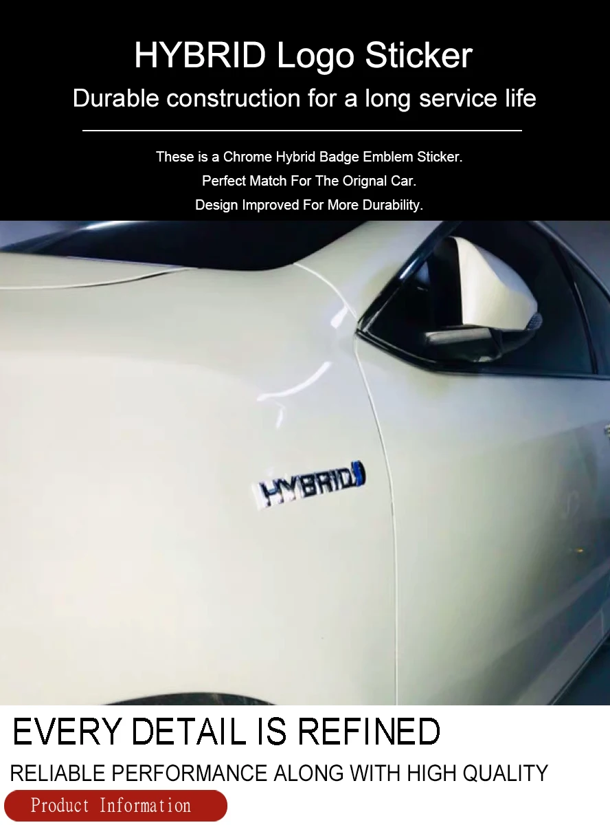 Wooeight 3d シルバー金属ハイブリッド車体 Reer トランク蓋バッジエンブレムステッカーデカールフィットトヨタ Rav4 レイツプリウス トヨタヤリスカムリ Car Stickers Aliexpress