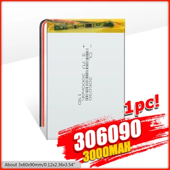 

306090 3000 mah 3.7 V Supply lithium battery lithium polymer Rechargeable battery For Bluetooth Headset MP3 MP4 MP5 GPS PSP MID