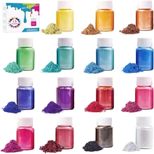 

15 Colors Epoxy Resin Dye Set Natural Pigment Powders Dyes For Epoxy Resin Pearlescent Pigments Bath Bomb Making Coloring Powder