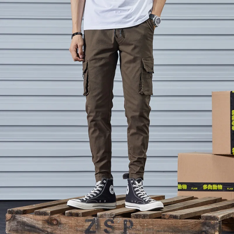 

Autumn And Winter INS Super Fire Pants Men's Popular Brand Loose Bib Overall Beam Leg Korean-style Trend Casual Harem Versatile