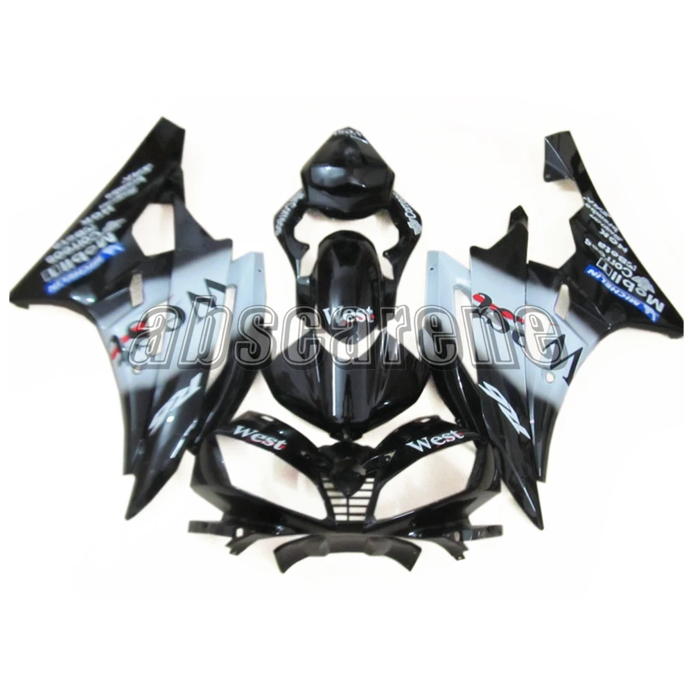Аксессуары для мотоциклов обтекателя Для Yamaha YZF600 R6 2006 2007 YZF R6 06 07 ABS Пластик впрыска капоты Запад Черный Белый Чехлы