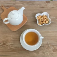 Керамический чайный сервиз для одного человека, белый чайник и чайная чашка с блюдцем