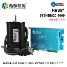 

NEMA23 Closed Loop Motor Hybrid Servo Drive HBS57 573HBM20-1000 High Speed Constant Torque 57 Motor Set With Encoder