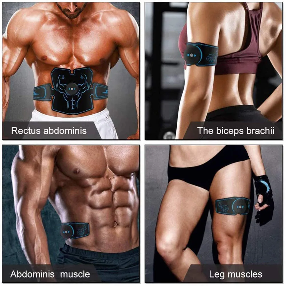 Тренажер для мышц EMS Abs тренажер фитнеса брюшной полости тонер с зарядкой от USB
