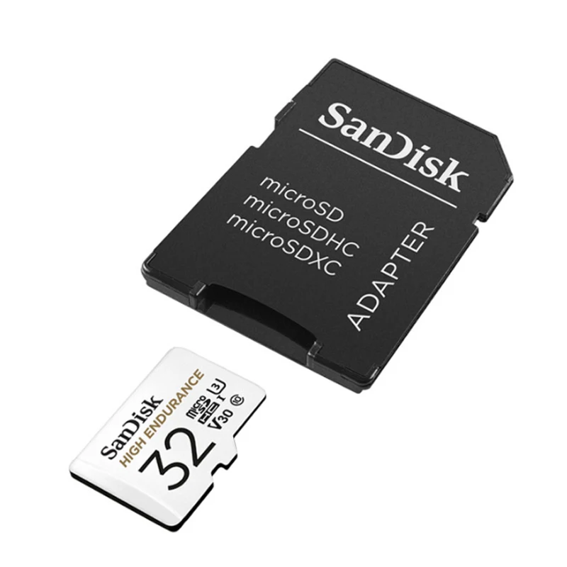 SanDisk, высокопрочная карта памяти Micro SD, 32 ГБ, 64 ГБ, 128 ГБ, 256 ГБ, профессиональная TF карта с адаптером для автомобиля dvr камеры