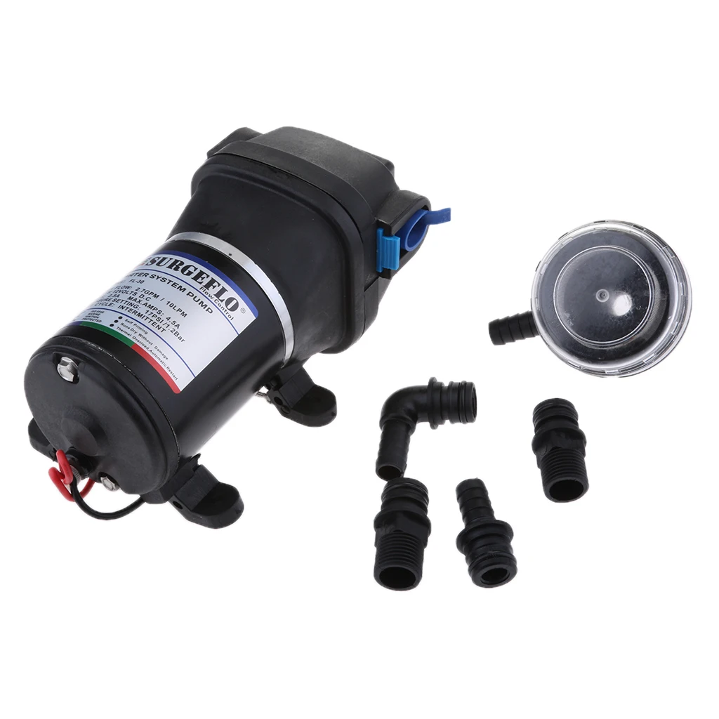 12V пресной воды Давление мембранный насос Самовсасывающий с Давление переключатель